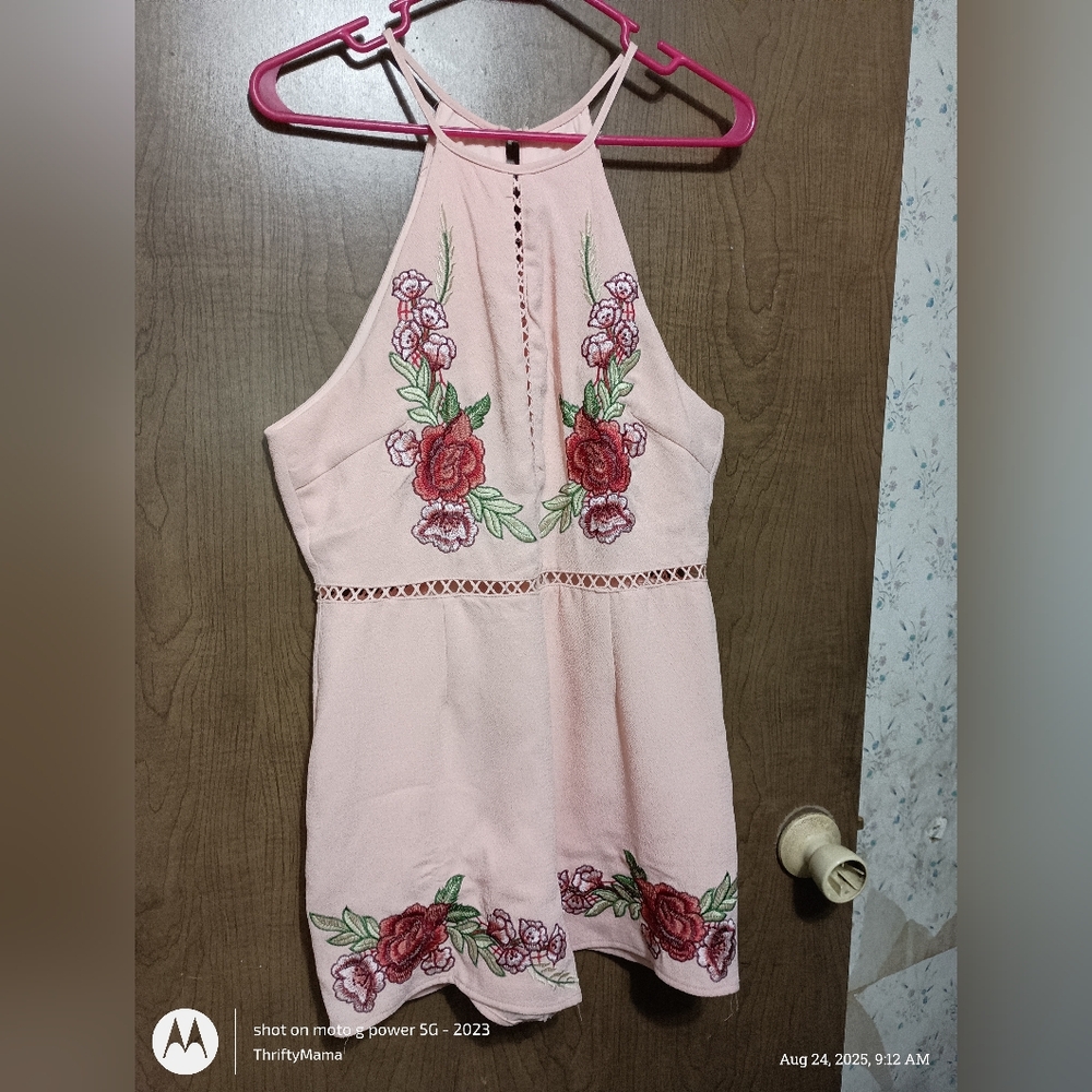 She + Sky Blush Pink Romper